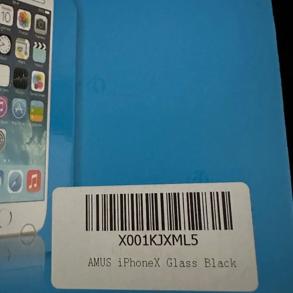Amovo Screen Protector Iphone X Glass Black Border NIB
